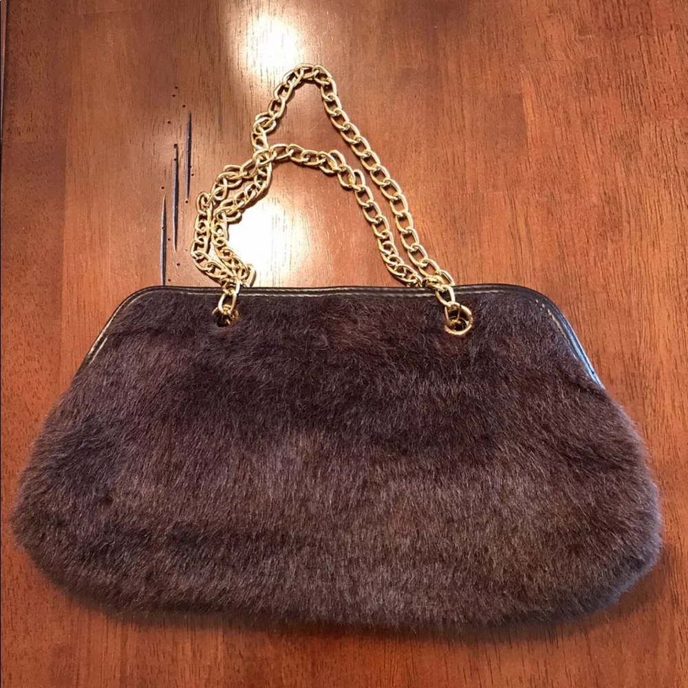 VICTORIA’S SECRET Faux Fur Purse shoulder Handbag